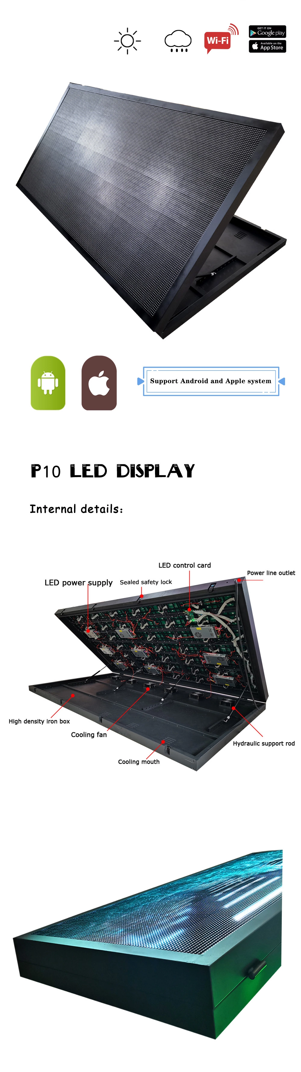 Foldable Moveable LED Display Creative Rental LED Screen