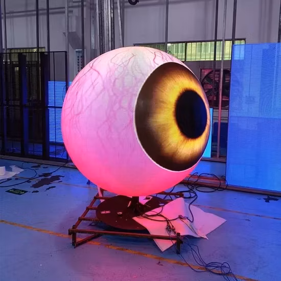 Tela de exposição redonda do diodo emissor de luz da bola exterior impermeável interna esférica video da cor completa do RGB
